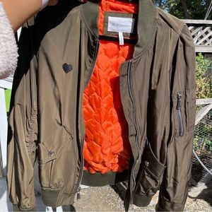 Green bomber jacket